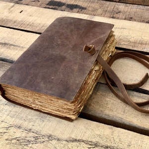 Personalisiertes Echtleder Journal, Leder Notizbuch, Geschenk für Frauen und Männer Handgemachtes Papier, Reisejournal, Geburtstagsgeschenk