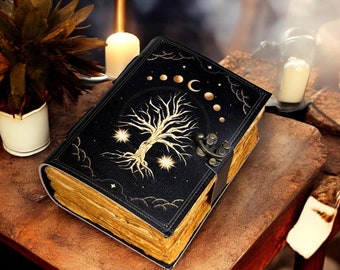 Tree of Life Leather Journal: Blank Book of Shadows, Grimoire