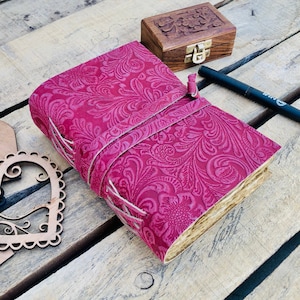 Vintage leather journal - Antique Deckle Edge Rustic Paper - Unlined book of shadows, Leather gift, Custom, Notebook, Sketchbook, scrapbook