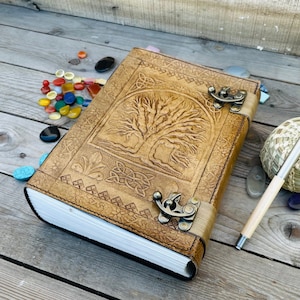 600 Seiten großes Lederbuch, Baum Des Lebens, Leder Notizbuch, Schreibjournal, Reisebuch, Weihnachtsgeschenk für Frauen, Geburtstagsgeschenke