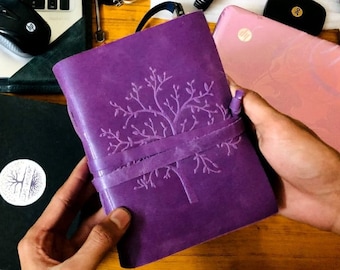 Tree Of Life Leather Journal: Antique Deckle Edge Book of Shadows