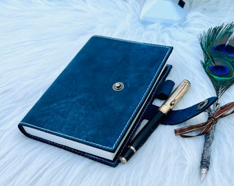 Personalized Refillable Leather Journal, Genuine Leather Journal, Antique Notebook Cover,Rustic Leather Diary 7x5 inches