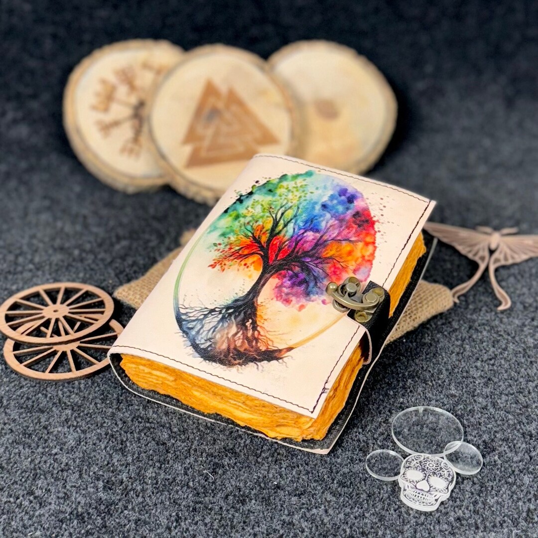 Tree of Life Leather Journal: Vintage Handmade Deckle Edge Paper - Etsy