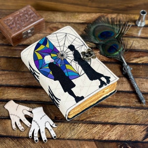 Am Wochenende Fenster Leder Journal, Ophelia Hall Fenster Journal, leeres Zauberbuch der Schatten Leder Geschenke für Ihn Skizzenbuch Journal Notizbuch