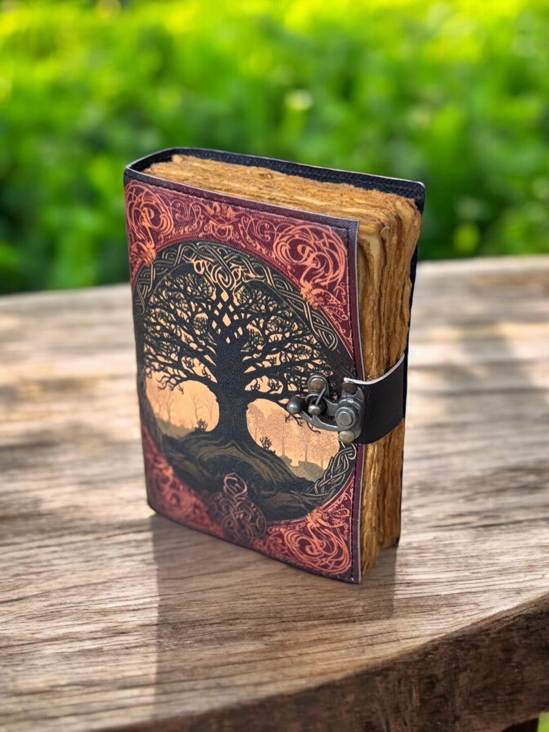 Tree of Life Leather Grimoire: Large Spell Book, Blank Journal - Etsy