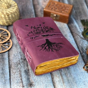Diario de cuero, cuaderno personalizado con forro de cuero, cuaderno sin forro, libro de visitas para bodas, diario de viaje, cuaderno de bocetos, regalo de cumpleaños personalizado