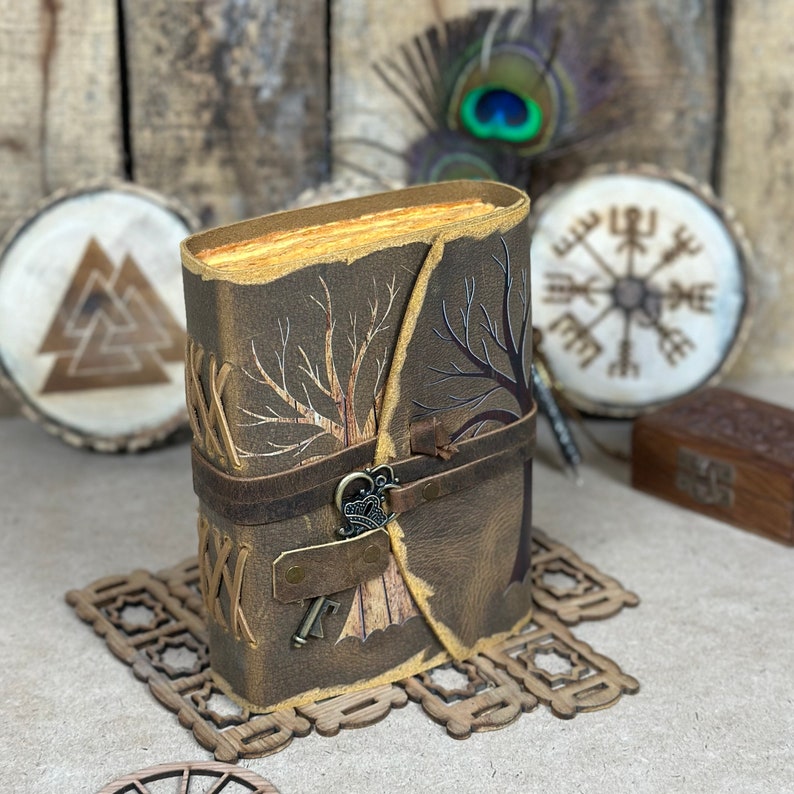 Personalized Tree of Life Leather Journal: Handmade Deckle Edge Paper ...