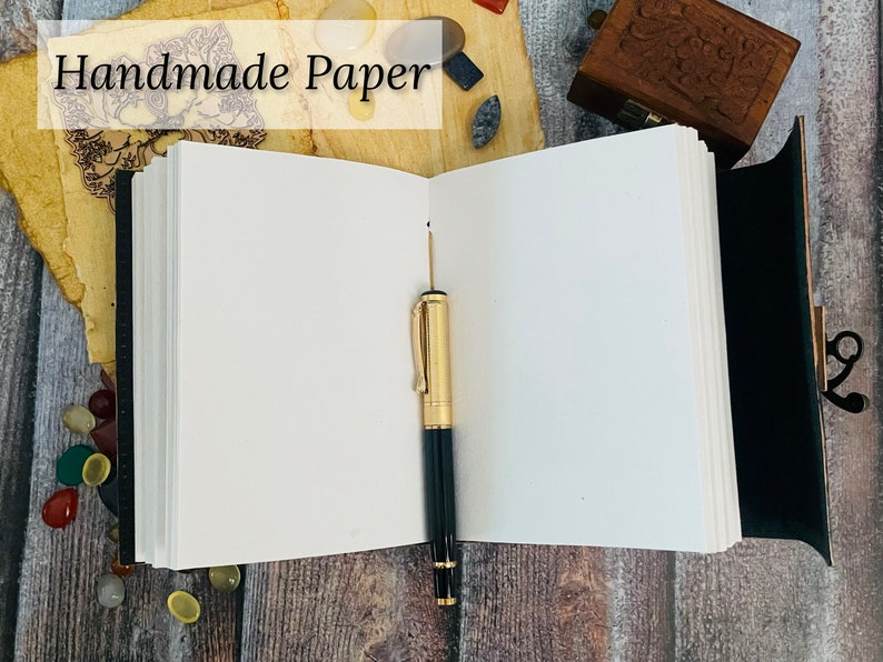 Handmade Cotton Paper, Use Any Kind Of Pen - Sketch, Doodle, Write on your journal notebook with a Calligraphy pen Fountain Pen, Brush Pen, Ball Pen, Acrylic Colours, Wataercolor and many more.
