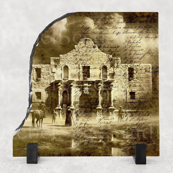 Alamo and Muster Roll - Slate/Stone Art Print - Tabletop Decor