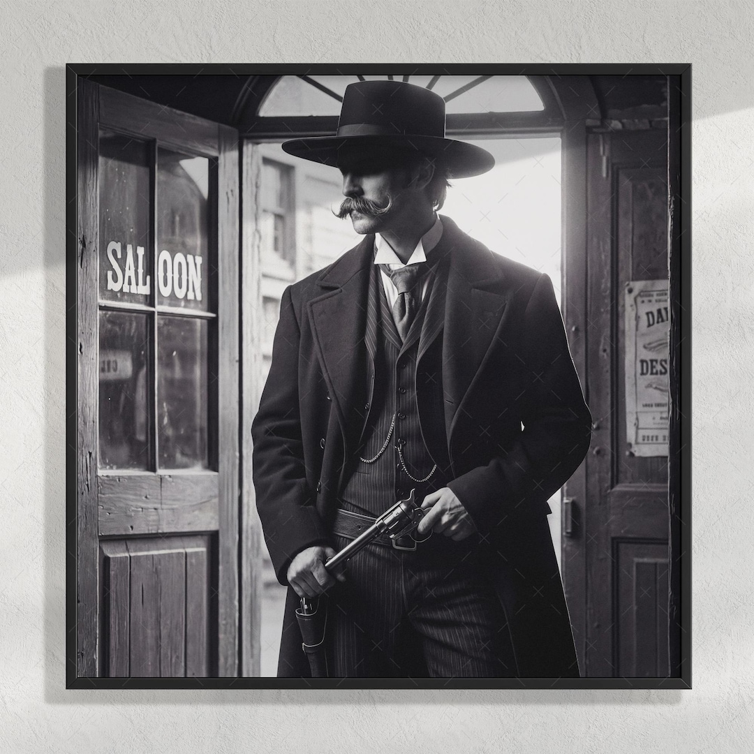 Tombstone Lawman: Doc Holliday Wyatt Earp Inspired Vintage Old West Art ...