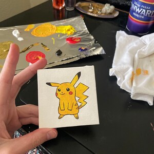 Pikachu mini acrylic canvas painting
