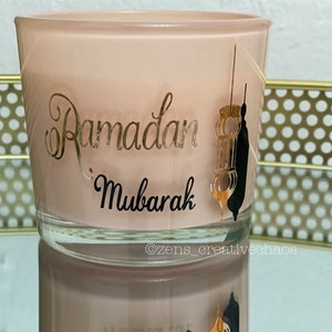 Rose scented  Ramadan Mubarak candle