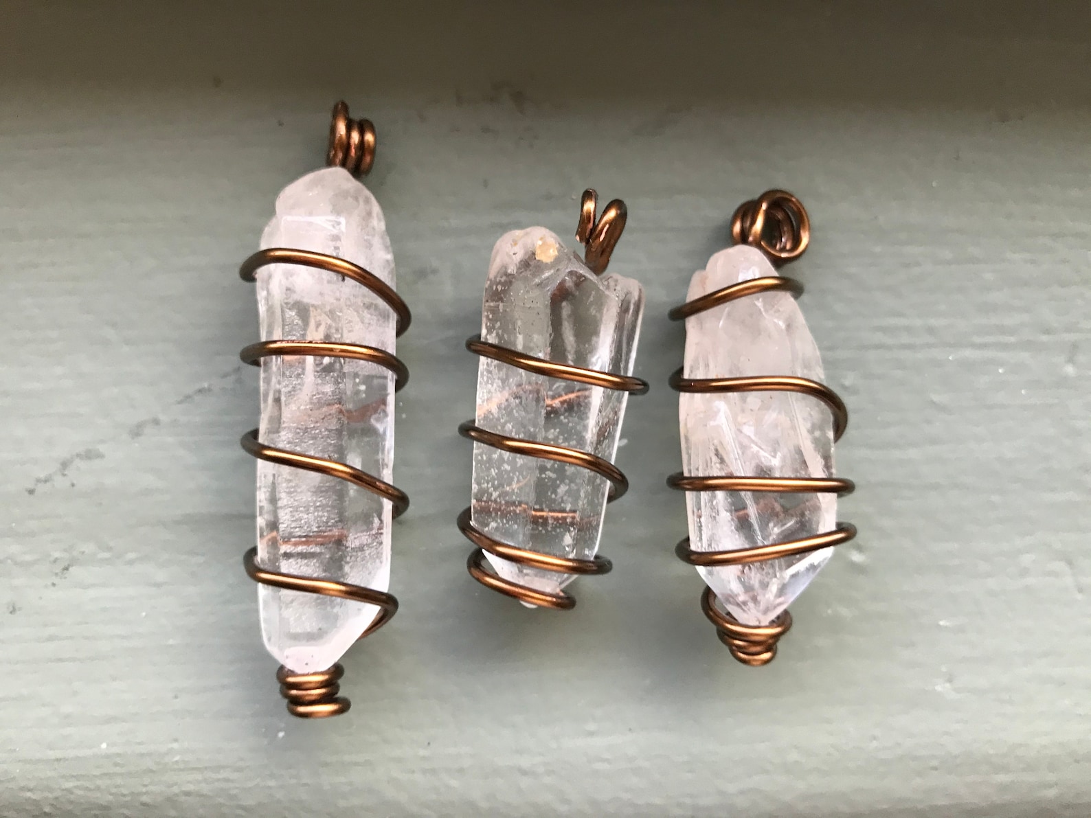 Wire wrapped crystal Healing crystals Wire wrapped jewelry Etsy