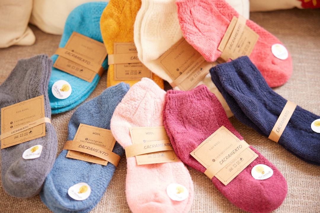 Wool Socks Lambswool Socks Crews Mini Socks Winter Socks gift for Women Ankle Wool Socks Wool