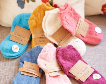 Wool Socks - 2 Pairs - Lamb's Wool Socks - Winter Socks -Gift for Women | Knit Wool Socks | Wool Socks Knitting Design [8 Colours available]