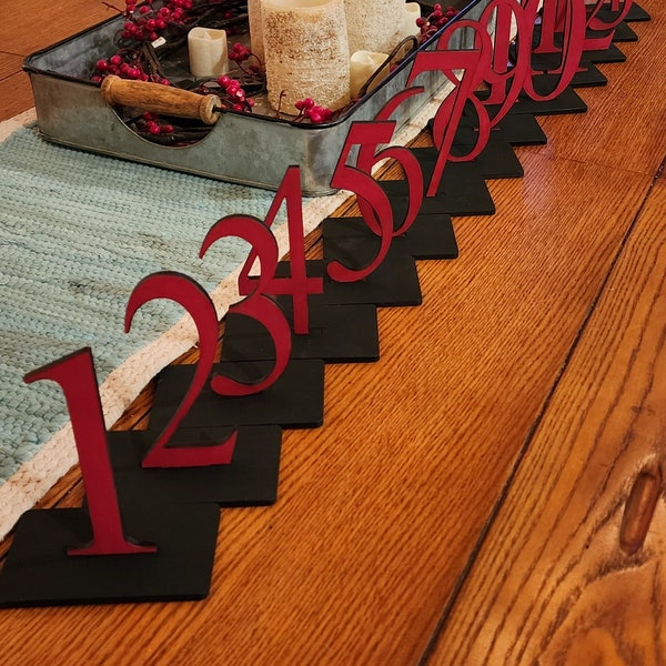 Freestanding table Numbers with Display Stand SVG Digital Download Glowforge