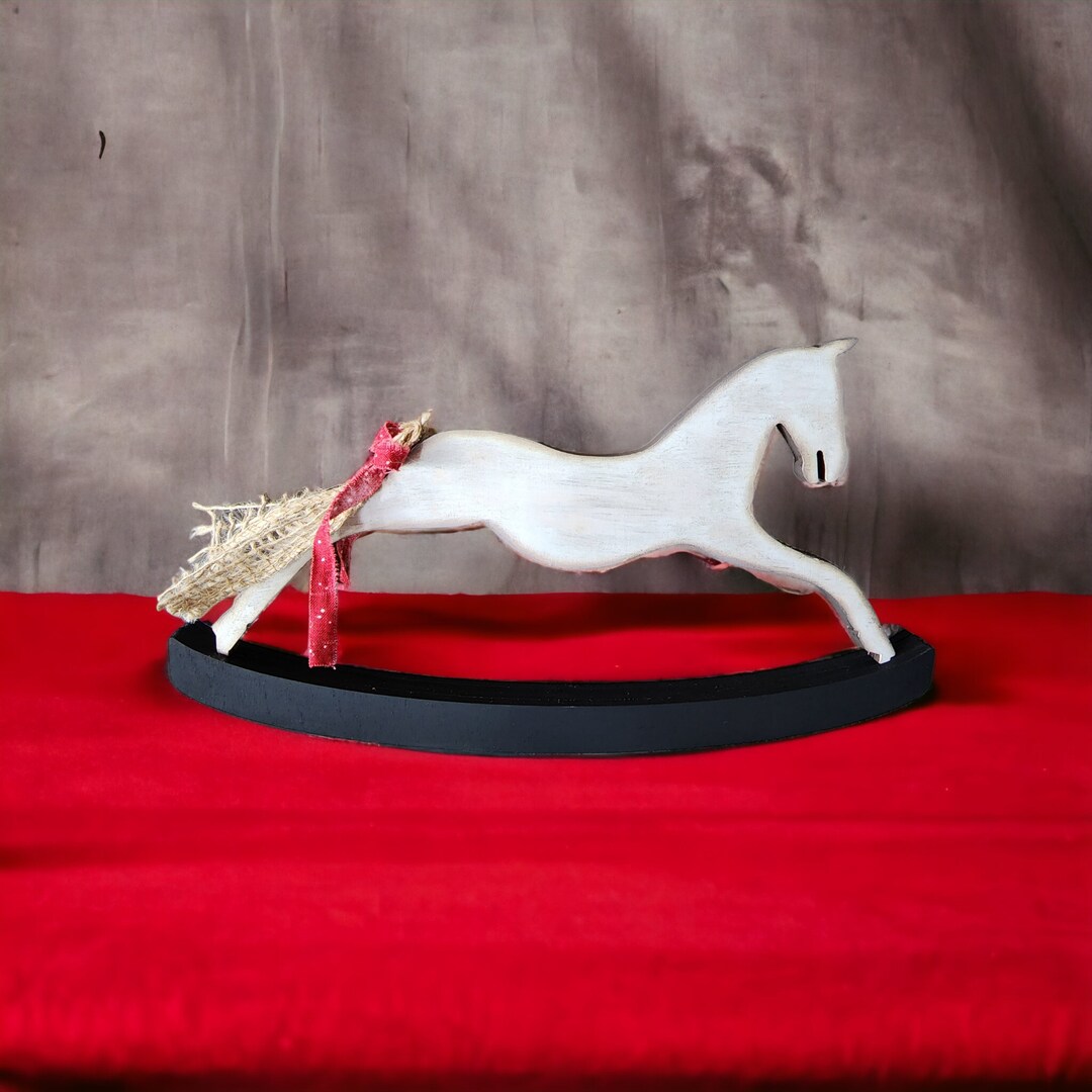 Rustic Rocking Horse Farmhouse Rocking Horse, Wooden Rocking Horse, Farmhouse Barn Decor ...