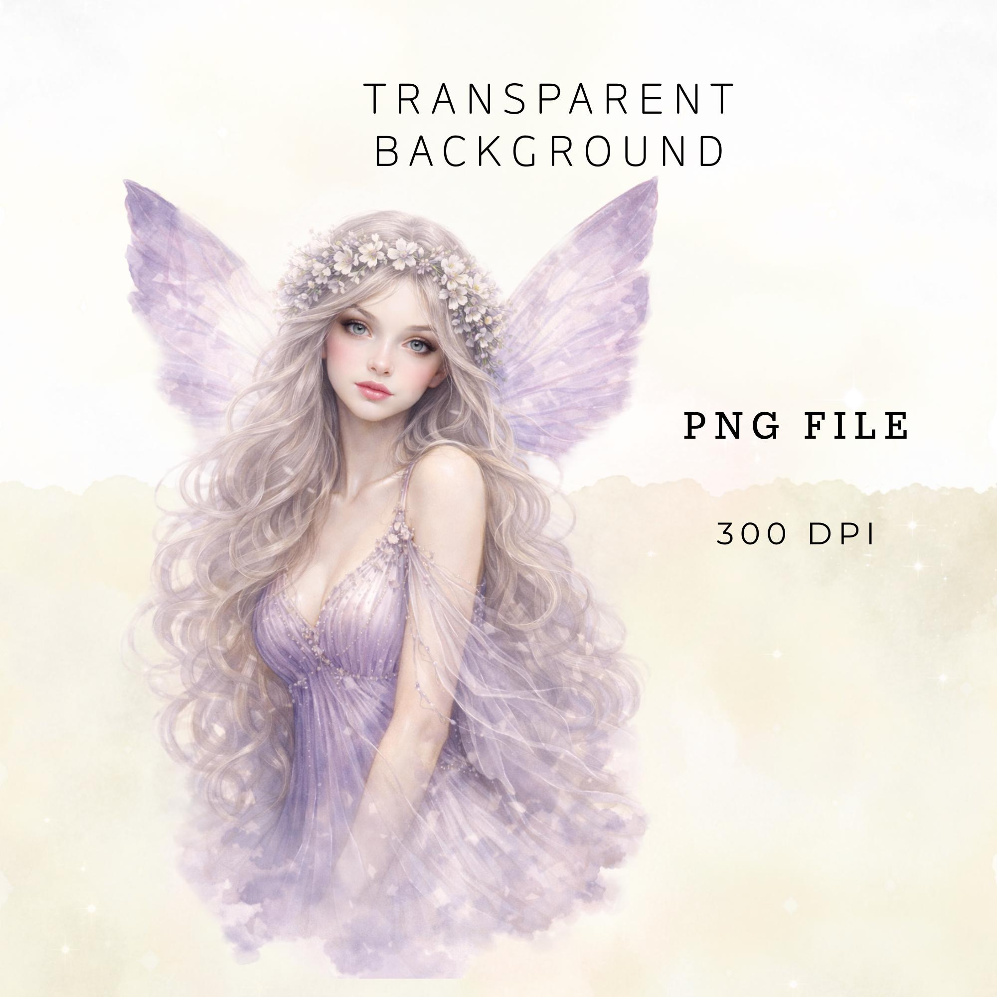 Purple Fairy Clipart PNG | Lavender Ethereal Fairy | Transparent ...