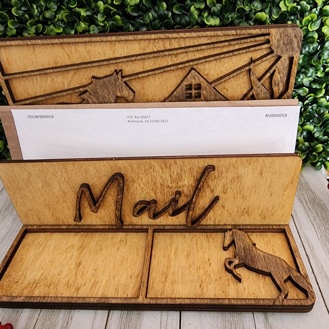 Entry Mail Organizer With Key and Phone Holder, Farmhouse Kitchen Gift ...
