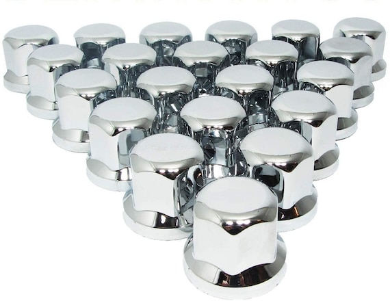 20x 32mm Lux Plastic CHROME Wheel Nut Cover Caps fit Truck Scania Mercedes Volvo 20x 32mm Lux Plastic CHROME Wheel Nut Cover Caps fit Truck Scania Mercedes Volvo