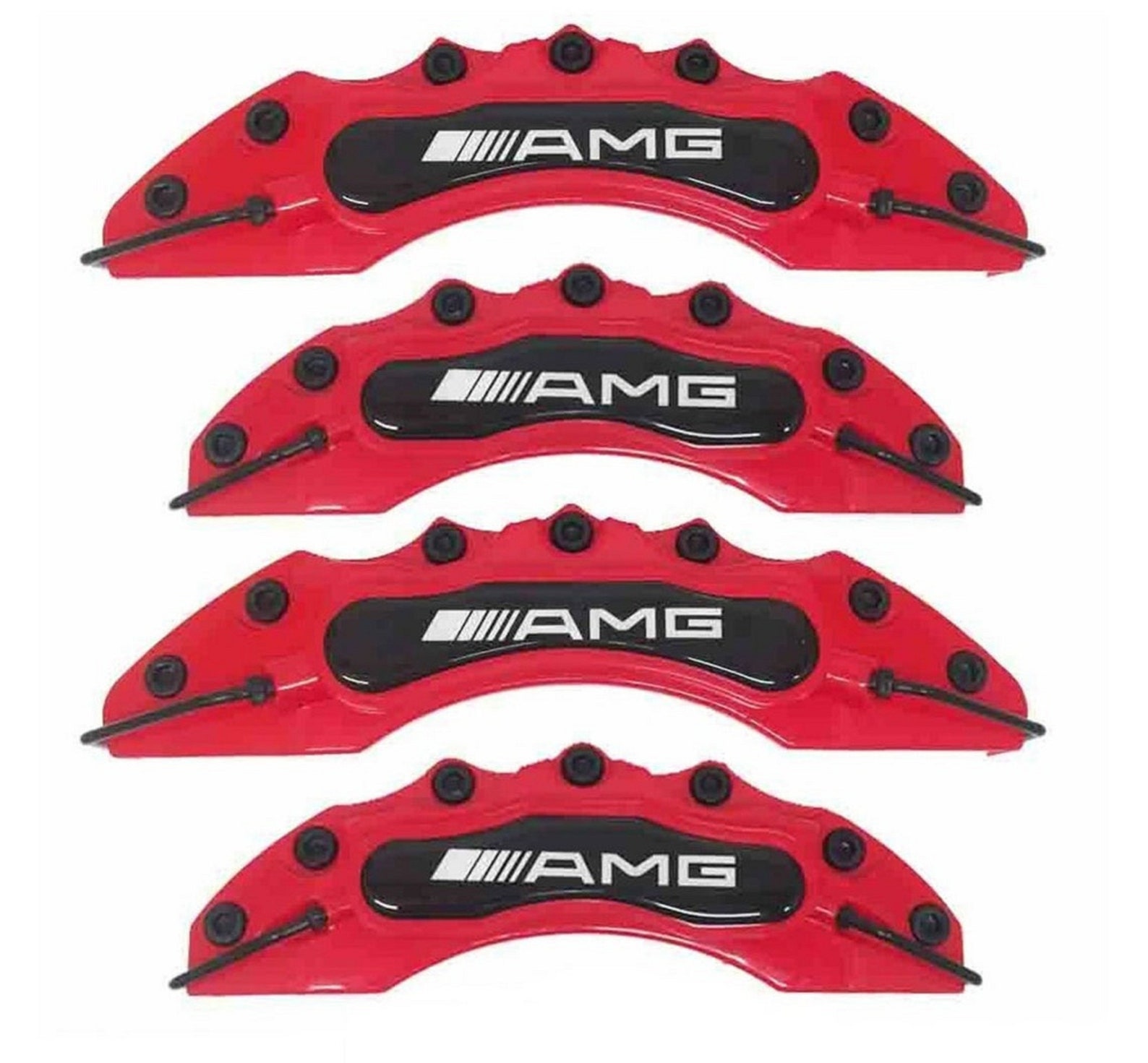 Mercedes brake caliper covers set kit front & rear red amg Etsy