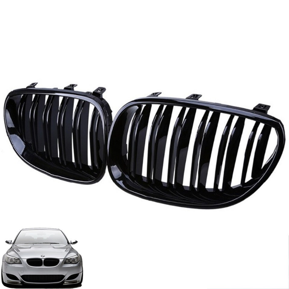 Matte Black Front Grilles Grill Performance For BMW 5 Series E60 E61 2003-2009 