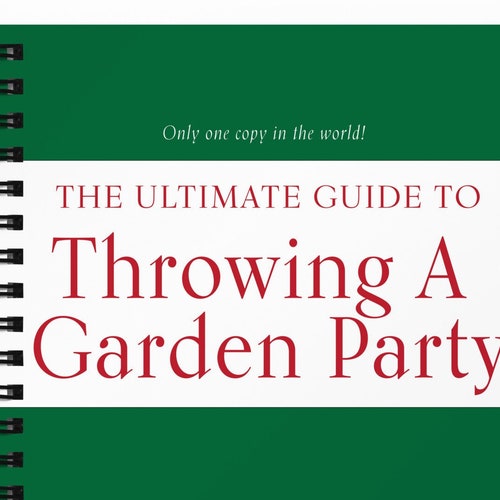 Notebook ultimate Guide to Throwing a Garden Party by James Etsy