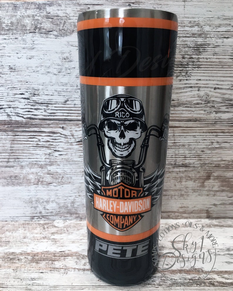 harley davidson wine tumbler