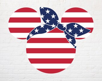American mom mouse, Gift for mothers day, Mouse silhouette for cricut, Mouse for transfer, Army mom american flag,  Mouse shirt sublimation