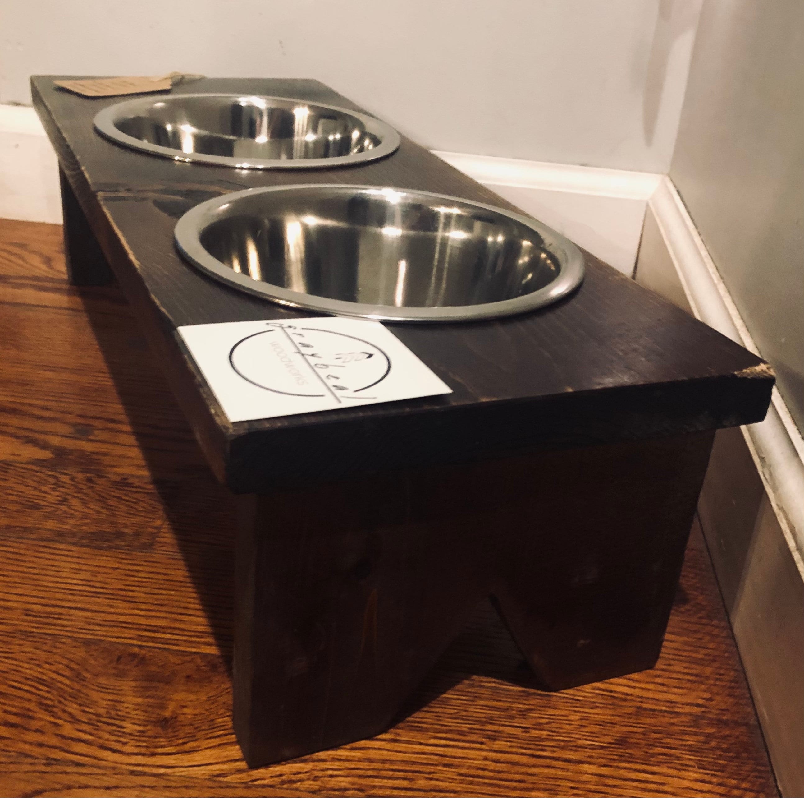 Handmade Wooden Dog Bowl Holder Made Out of Cedar Etsy