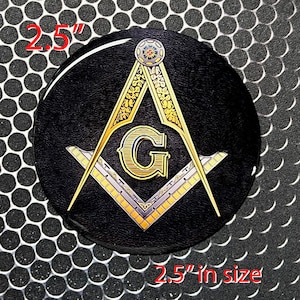 Mason Masonic Freemason Domed Decal car Emblem 3D sticker 2.5&quot; Square & Compass