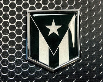 Puerto Rico Car Stickers Gray Flags & Political Car & Truck Decals/Stickers Puerto Rico Decals ...