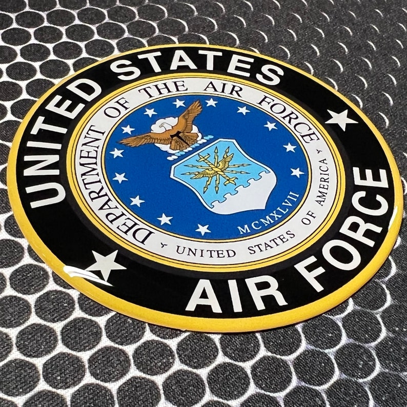 US Air Force Domed Decal Car Sticker Emblem 3D 3