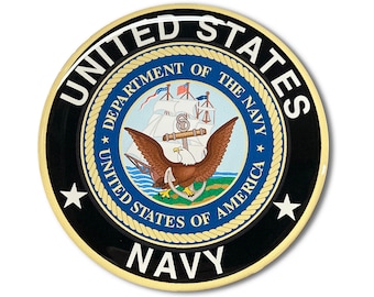 US Navy Domed Decal: 3D Car Sticker Emblem 3"