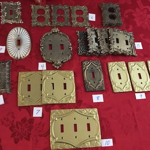 Wall Switch / Plug Plates Vintage Antique Ornate Single Double Triple Amerock