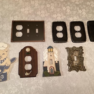 Wall Switch Plates 7 Different Styles To Choose From Wood / Resin / Brass / Ceramic