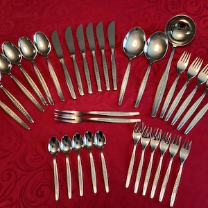 33 Pieces Of Furst Furosil 18/8 Stainless Steel German Silverware Flatware Cutlery