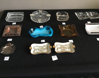 A Selection Of 10 Quality Vintage Ashtrays To Choose From One For Everybody’s Taste Make Good Coin Collectors As Well