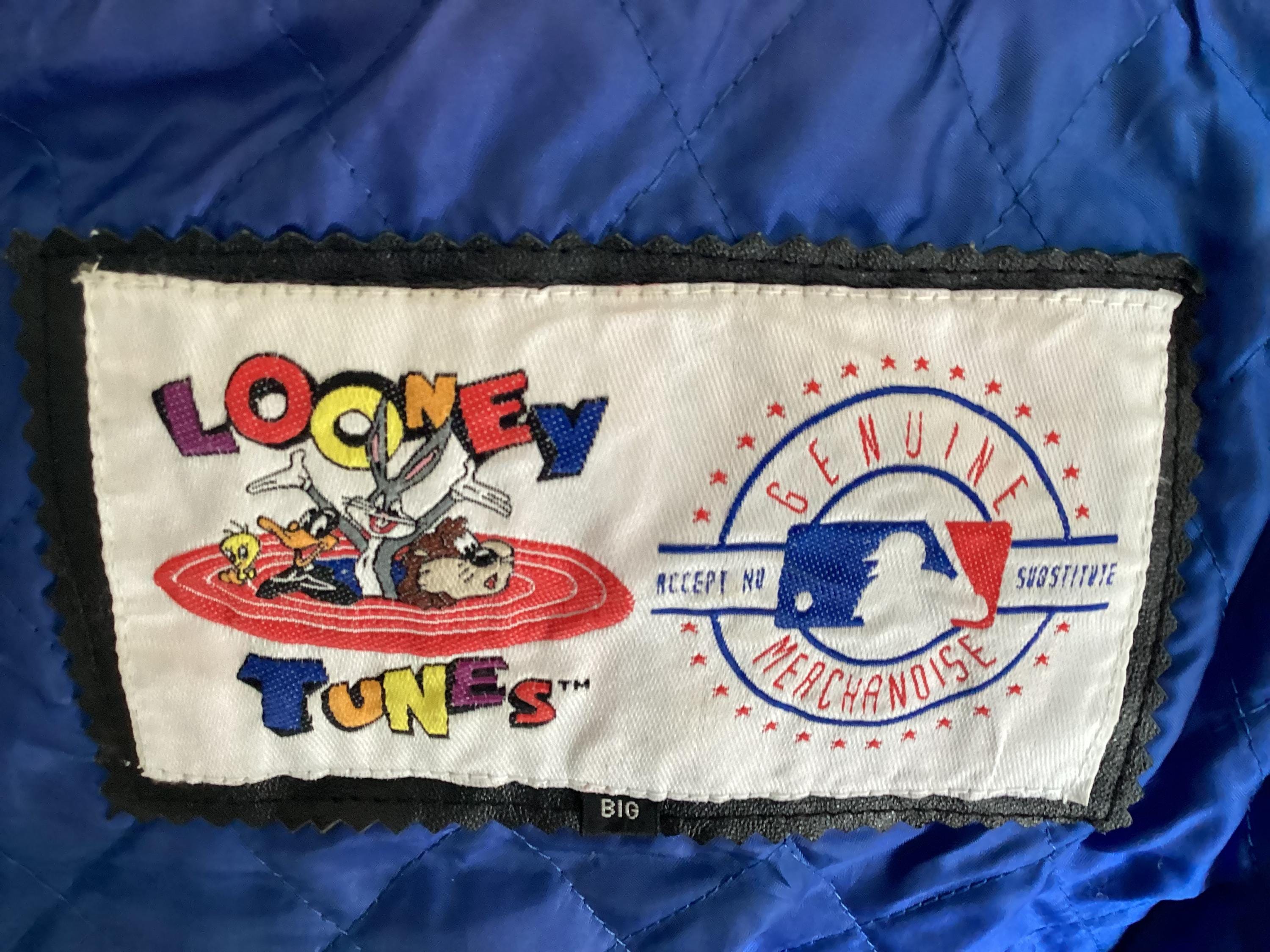 Toronto Blue Jays Looney Tunes Tasmanian Devil Leather Jacket Rare Toronto Blue Jays Looney Tunes Tasmanian Devil Leather Jacket Rare