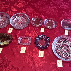 Vintage retro asbakken Verschillende stijlen om uit te kiezen Aanbieding / MCM groot geslepen glas/kristal / aardewerk / geweldig cadeau-idee / gelegenheden / feestdagen