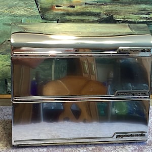 Vintage Retro Garner Ware Chrome Kitchen Triple Holder Of Paper Towel Aluminum Foil Wax Paper Saran Wrap Vintage Retro MCM/Wall or Counter