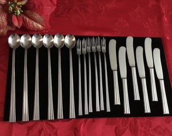 THEBE GENSE 3 Sets Total Of 6 Extra Long Spoons / Forks / Butter Knives/ Stainless Steel Sweden/Elegant/ Vintage/Cutlery/Stainless/Utensils