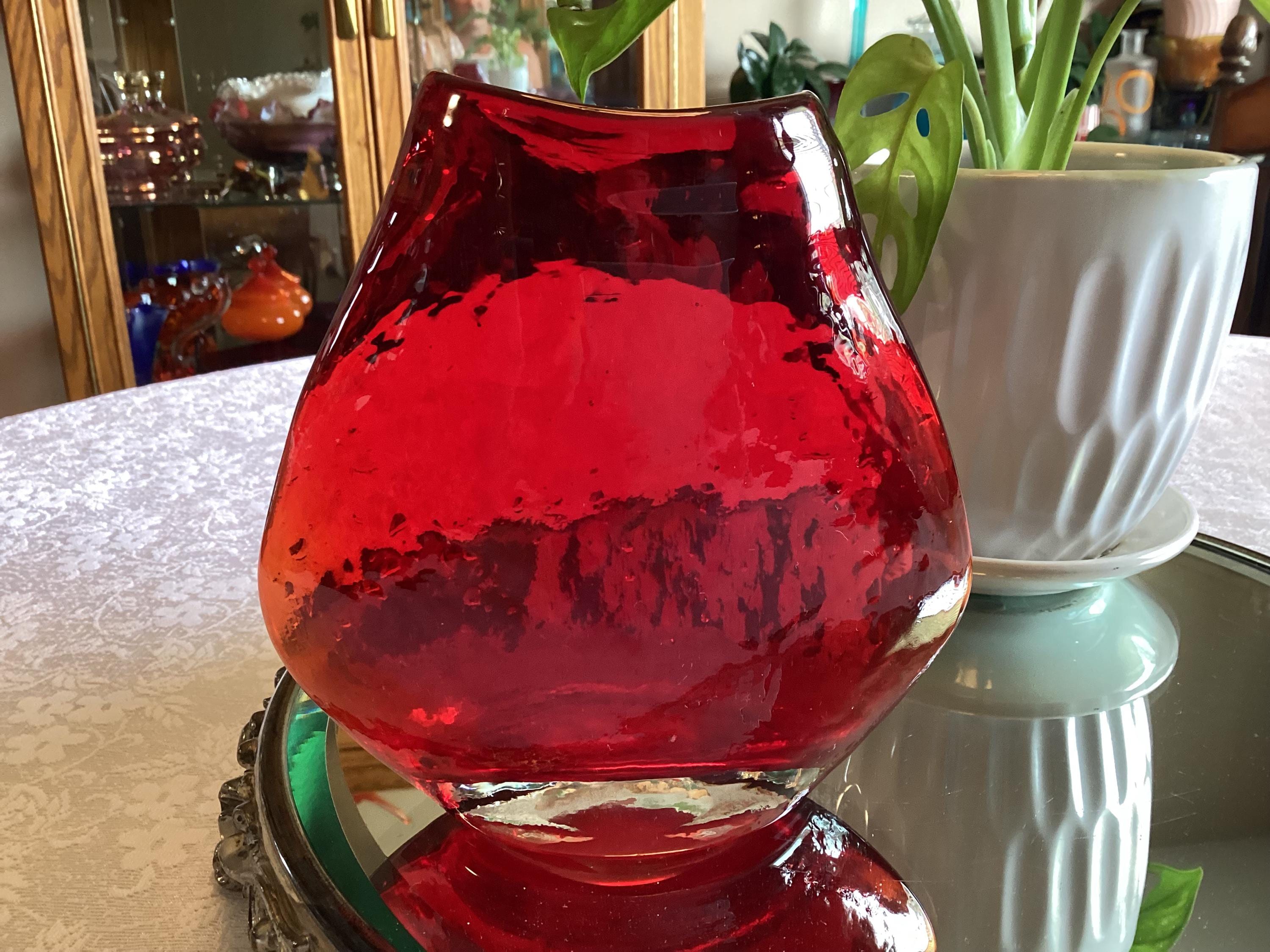 Murano red vase - Etsy 日本