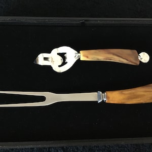 Cutron Vintage Can Opener And Turkey Fork Bakelite Handles With Stainless Steel / Great Pieces To Add To Your Vintage Cutlery