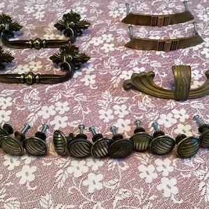 Tiradores y pomos para cajones Art Déco Vintage Latón Art Nouveau 4 estilos para elegir