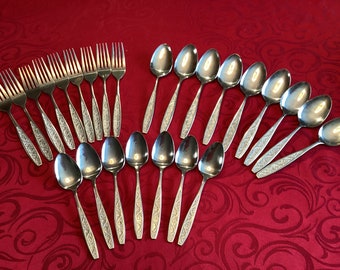 Vintage Sears Warner True Acero Inoxidable Flatware Set Buena adición al cajón de cubiertos