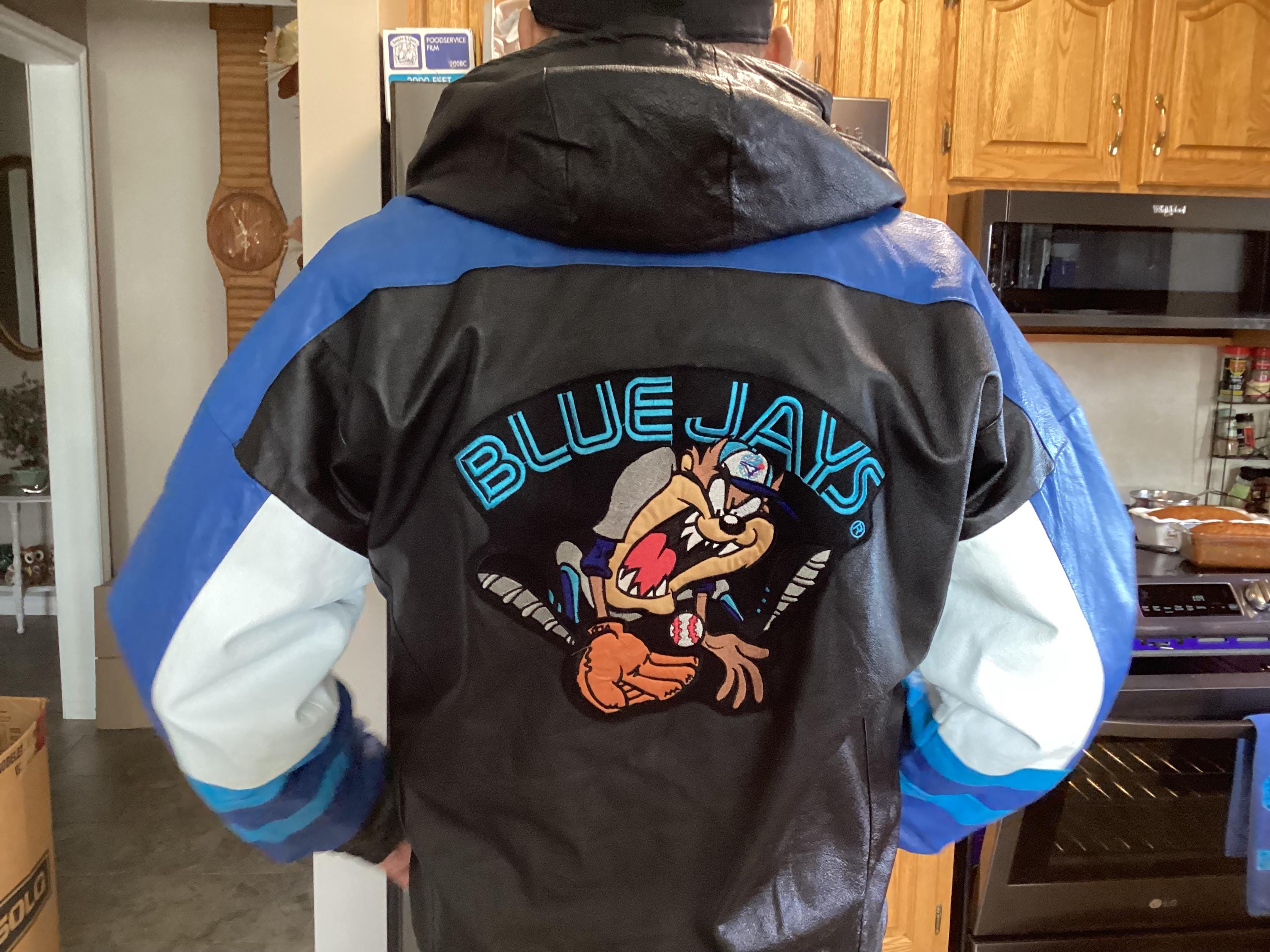 Toronto Blue Jays Looney Tunes Tasmanian Devil Leather Jacket Rare