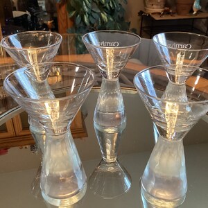 Carnival Cruise Shot Glasses Hourglass Shaped With Hammered FrostedGlass Bases/ Clear/Liquor/ Barware/Drink Ware / Bar Cart Boho Collection