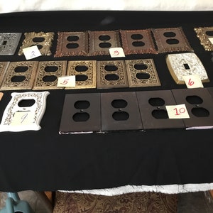Please Pick From Our List Of 10 Different Shapes And Styles Of Vintage Wall Switch And Plug Plates Many Styles And Amounts Available