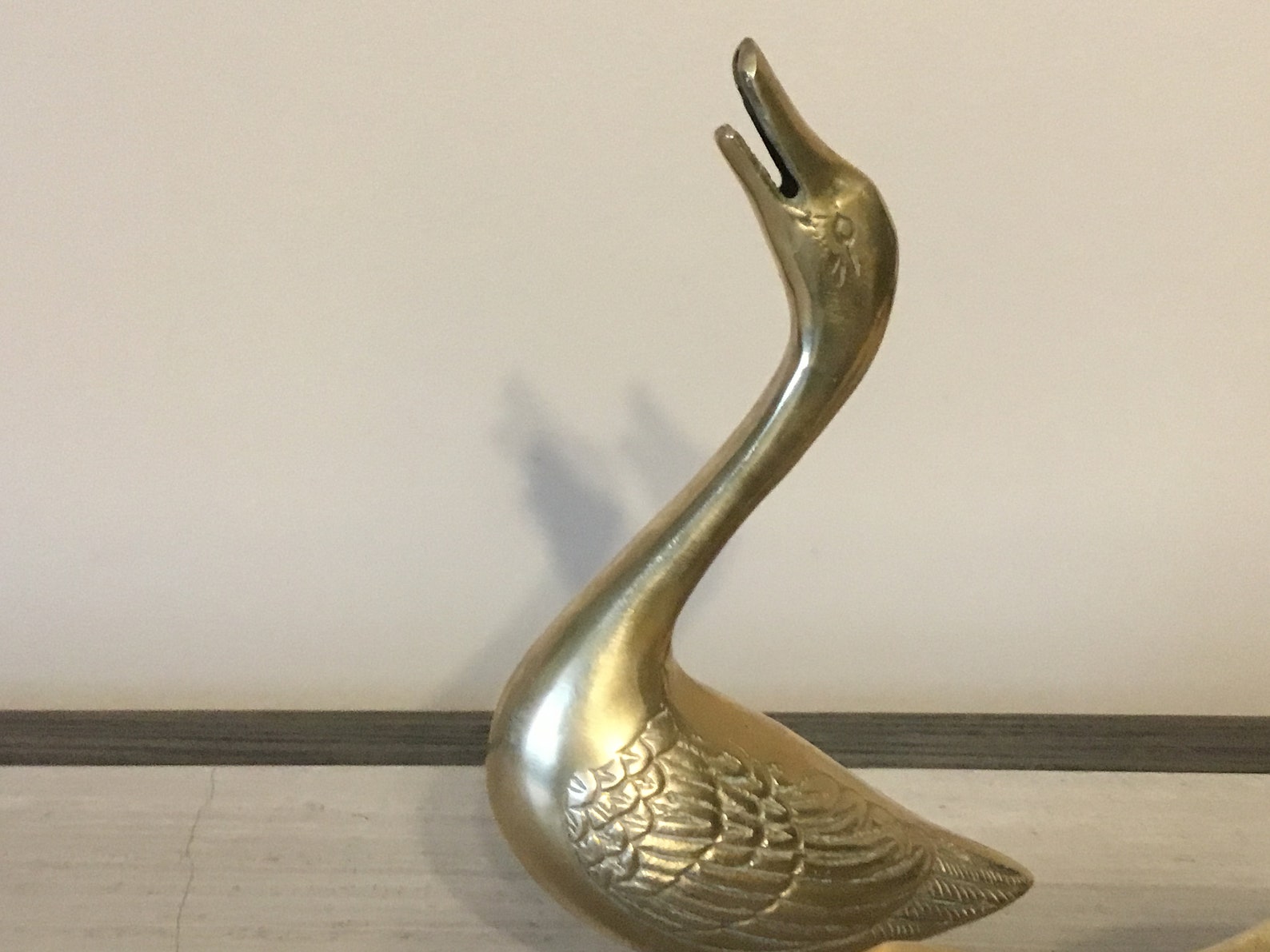 Brass Geese Statues/ Figurines Great Decorative Pieces For The Etsy